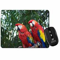 Macaw Parrots in Palm Tree Computer Mouse Mat