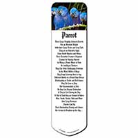 Hyacinth Macaw Parrots Bookmark, Book mark, Printed full colour