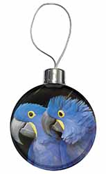 Hyacinth Macaw Parrots Christmas Bauble
