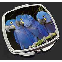 Hyacinth Macaw Parrots Make-Up Compact Mirror