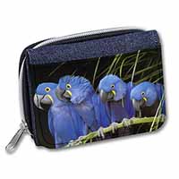 Hyacinth Macaw Parrots Unisex Denim Purse Wallet