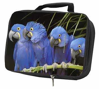 Hyacinth Macaw Parrots Black Insulated School Lunch Box/Picnic Bag