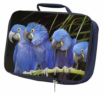 Hyacinth Macaw Parrots Navy Insulated School Lunch Box/Picnic Bag