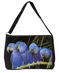 Hyacinth Macaw Parrots Large Black Laptop Shoulder Bag School/College