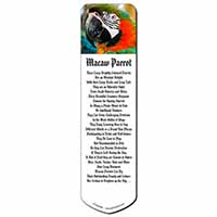 Face of a Macaw Parrot Bookmark, Book mark, Printed full colour