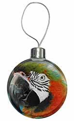 Face of a Macaw Parrot Christmas Bauble