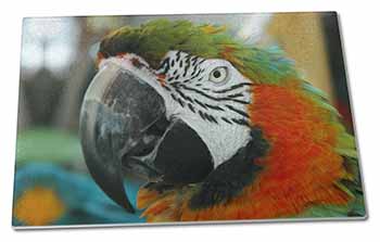 Large Glass Cutting Chopping Board Face of a Macaw Parrot