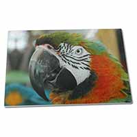 Large Glass Cutting Chopping Board Face of a Macaw Parrot