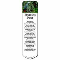 African Grey Parrot Bookmark, Book mark, Printed full colour