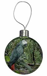 African Grey Parrot Christmas Bauble