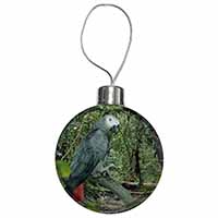 African Grey Parrot Christmas Bauble