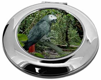 African Grey Parrot Make-Up Round Compact Mirror