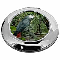African Grey Parrot Make-Up Round Compact Mirror