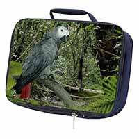 African Grey Parrot Navy Insulated School Lunch Box/Picnic Bag