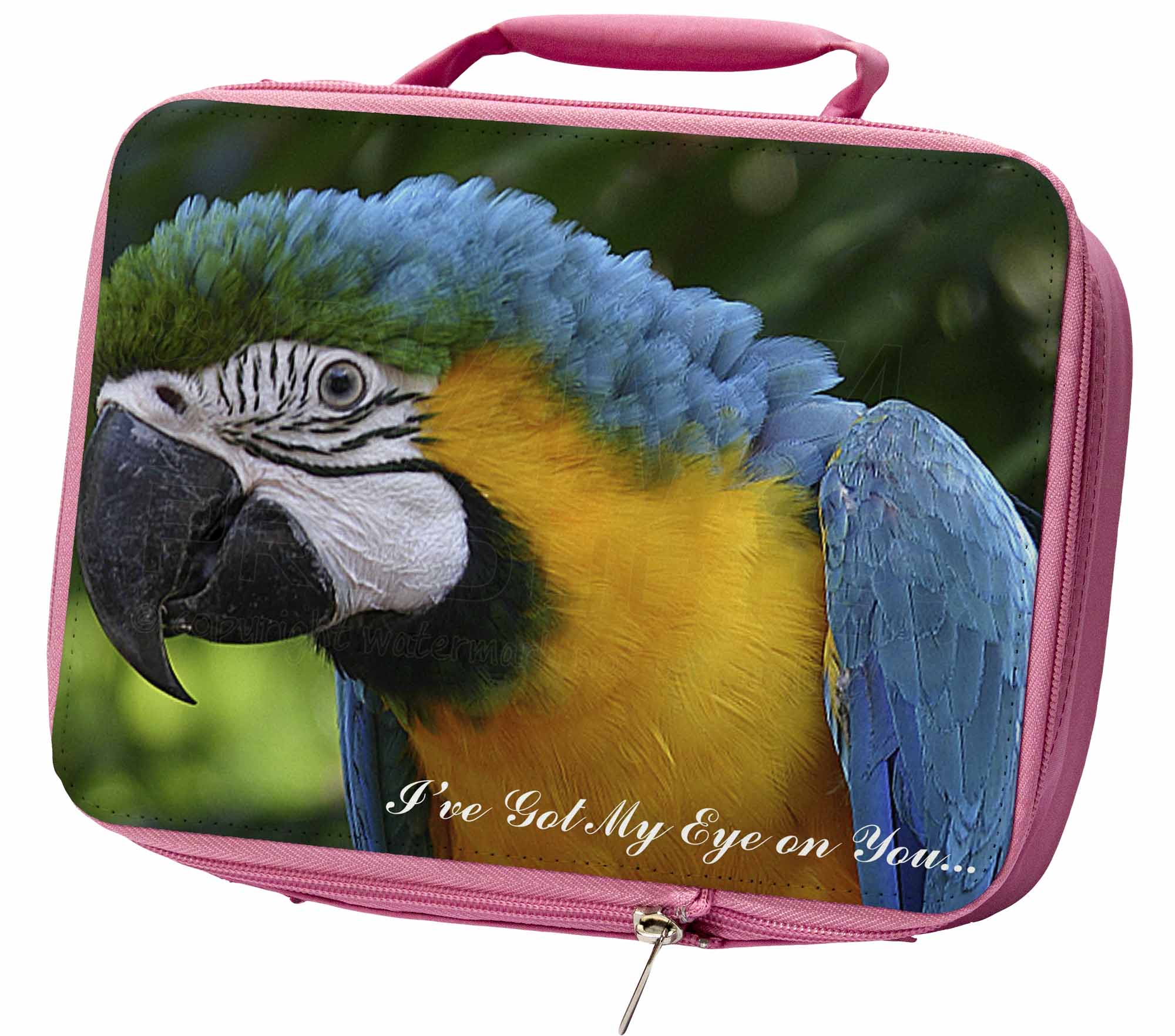 Parrot 'I've Got My Eye On You' Navy Insulated School Lunch Box Bag AB-PA11eLBN 