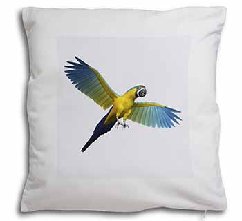 In-Flight Flying Parrot Soft White Velvet Feel Scatter Cushion