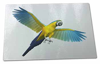 Large Glass Cutting Chopping Board In-Flight Flying Parrot
