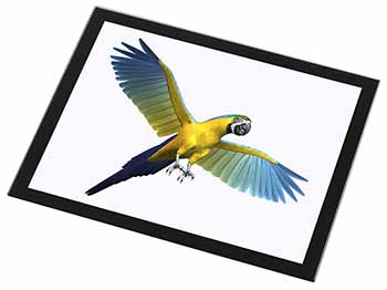 In-Flight Flying Parrot Black Rim High Quality Glass Placemat