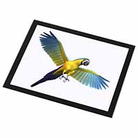 In-Flight Flying Parrot Black Rim High Quality Glass Placemat