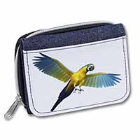 In-Flight Flying Parrot Unisex Denim Purse Wallet