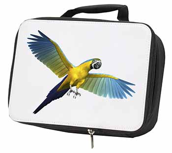 In-Flight Flying Parrot Black Insulated School Lunch Box/Picnic Bag