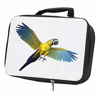 In-Flight Flying Parrot Black Insulated School Lunch Box/Picnic Bag