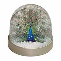 Rainbow Feathers Peacock Snow Globe Photo Waterball