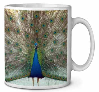 Rainbow Feathers Peacock Ceramic 10oz Coffee Mug/Tea Cup