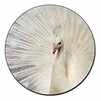 White Feathers Peacock Fridge Magnet Printed Full Colour