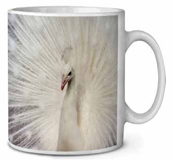 White Feathers Peacock Ceramic Coffee Mug/Tea Cup