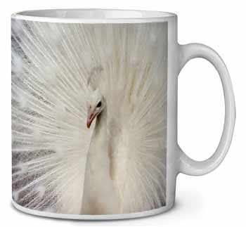 White Feathers Peacock Ceramic 10oz Coffee Mug/Tea Cup