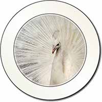 White Feathers Peacock Car or Van Permit Holder/Tax Disc Holder