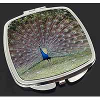Colourful Peacock Make-Up Compact Mirror