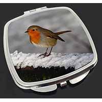 Robin on Snow Wall Make-Up Compact Mirror