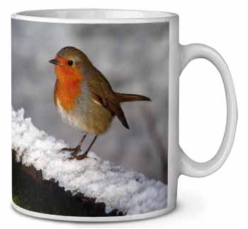Robin on Snow Wall Ceramic 10oz Coffee Mug/Tea Cup