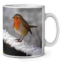 Robin on Snow Wall Ceramic 10oz Coffee Mug/Tea Cup