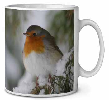 Robin Red Breast in Snow Tree Ceramic 10oz Coffee Mug/Tea Cup