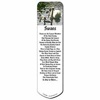 Swans and Baby Cygnets Bookmark, Book mark, Printed full colour