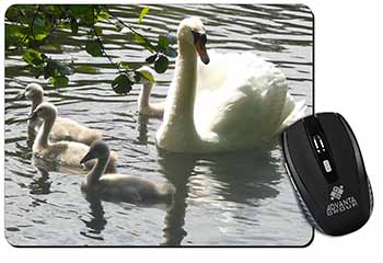 Swans and Baby Cygnets Computer Mouse Mat
