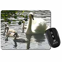 Swans and Baby Cygnets Computer Mouse Mat