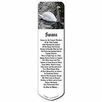 Beautiful Swan Bookmark, Book mark, Printed full colour