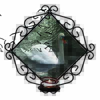 Beautiful Swan Wrought Iron Wall Art Candle Holder