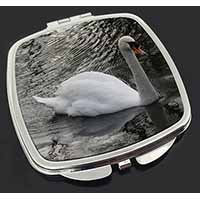 Beautiful Swan Make-Up Compact Mirror