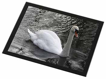 Beautiful Swan Black Rim High Quality Glass Placemat