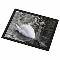 Beautiful Swan Black Rim High Quality Glass Placemat