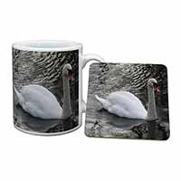 Beautiful Swan Mug and Coaster Set