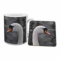 Face of a Swan Mug and Coaster Set