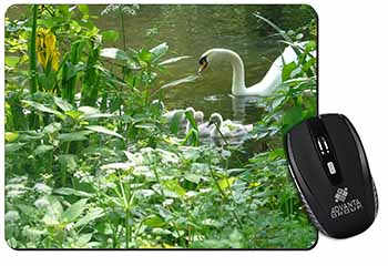 Swan and Baby Cygnets Computer Mouse Mat