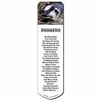 Badger in Straw Bookmark, Book mark, Printed full colour