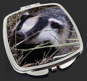 Badger in Straw Make-Up Compact Mirror